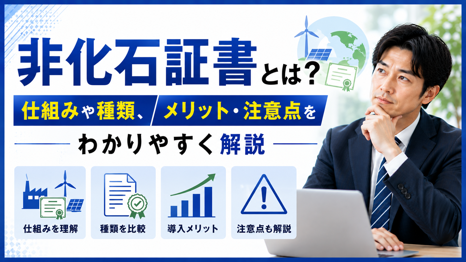 2026年08月08日 更新 非化石証書とは？仕組みや種類、メリット・注意点をわかりやすく解説